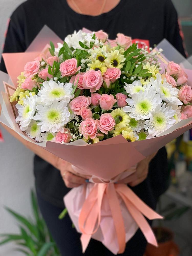 Букет цветов из: Розы и Хризантемы в Инсаре