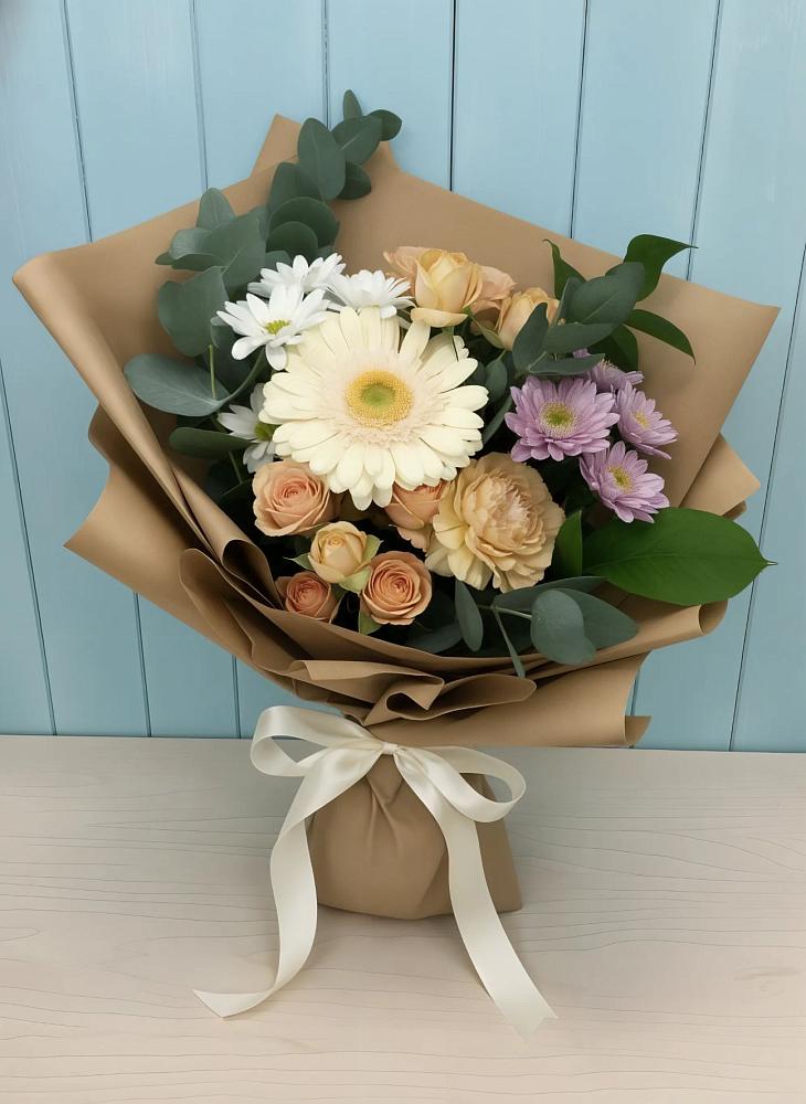 Букет цветов из: Герберы и Хризантемы в Инсаре