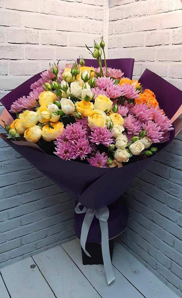 Букет цветов из: Хризантемы и Розы в Инсаре