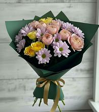 Букет цветов из:  Хризантемы и Розы в Инсаре