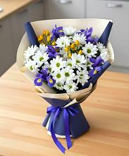 Букет цветов из:  Розы, Ирисы и Хризантемы #REPLACE_PRED# Инсаре