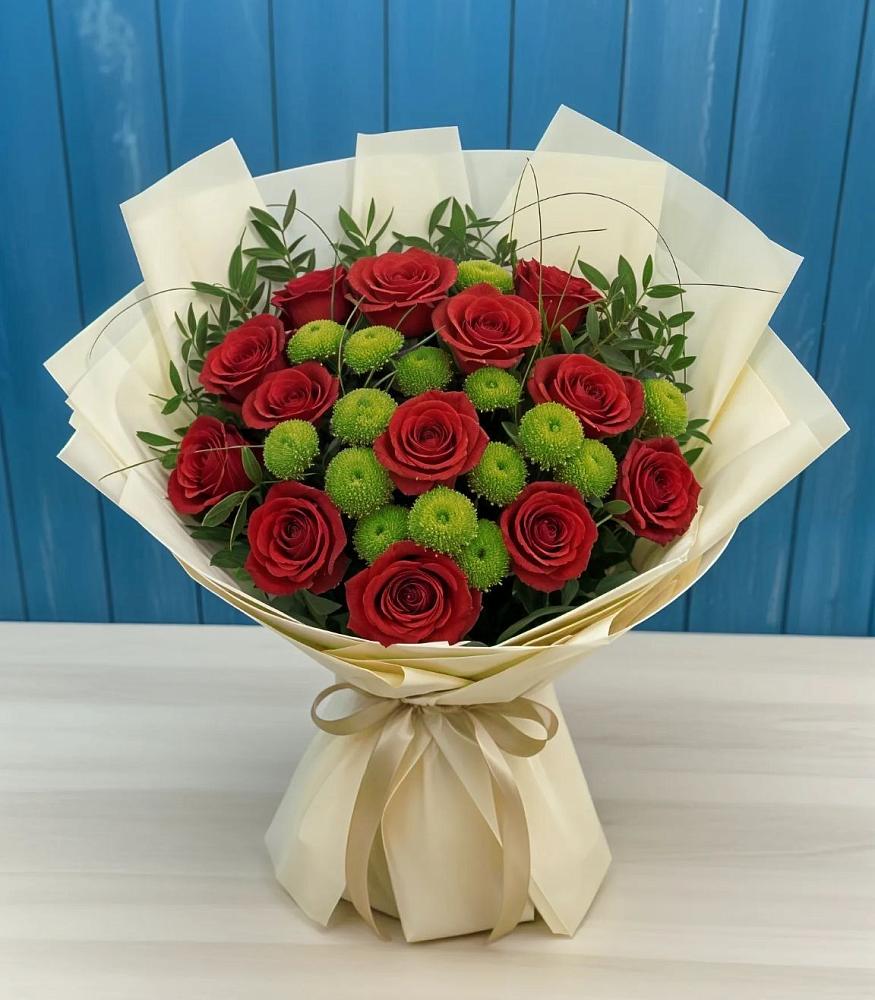 Букет цветов из: Розы и Хризантемы в Инсаре