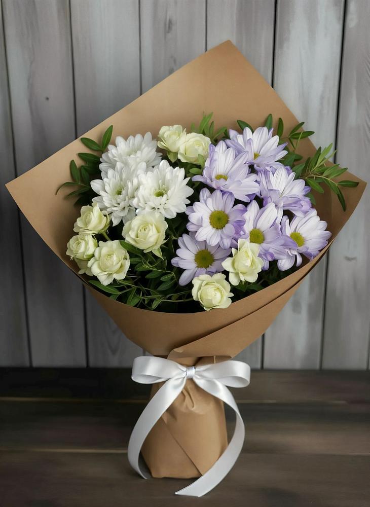Букет цветов из: Хризантемы и Розы в Инсаре